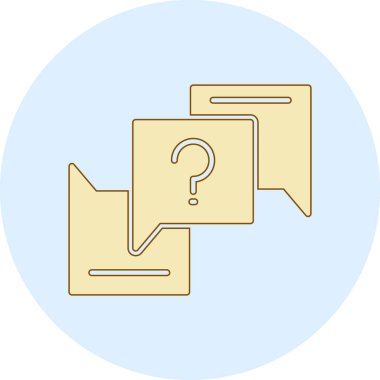 Soru işareti. Web simgesi basit illüstrasyon