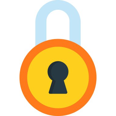 asma kilit ikon vektör çizimi