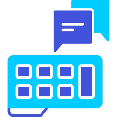 Konuş. Web simgesi basit illüstrasyon