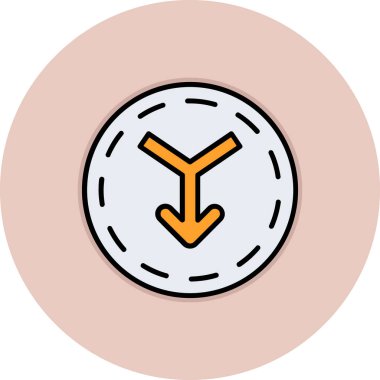 Bir saat simgesinin vektör illüstrasyonu