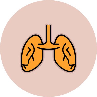 Vektör çizimi. Akciğer ikonu. sağlık hizmetleri