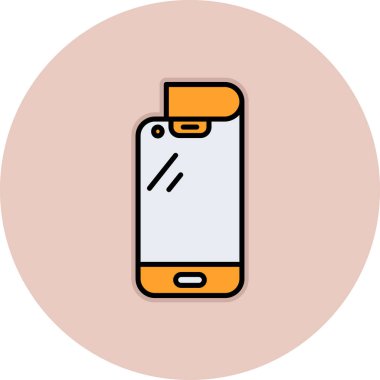 Cep telefonu. Web simgesi basit illüstrasyon