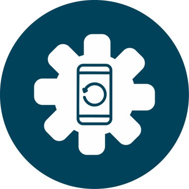 Akıllı telefon vektör simgesi. biçim iki renkli düz simge sembolü, mavi ve gri renkler, beyaz arkaplan.