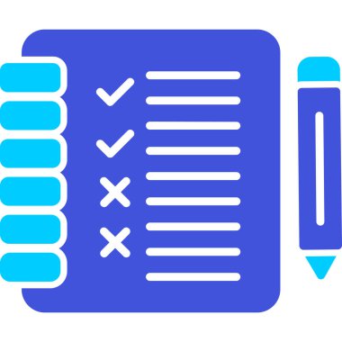 Kontrol Listesi Düz Vektör Simgesi
