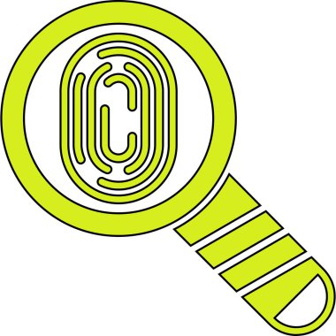 Çizgi film karalama arama simgesinin vektör çizimi