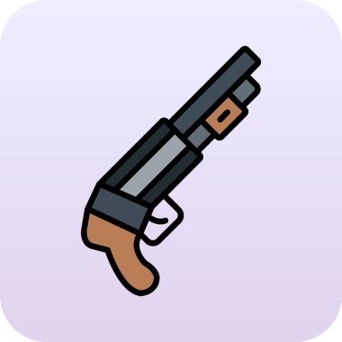 Şeffaf bir arkaplanda silah vektör çizimi. Birinci kalite semboller. kavram ve grafik tasarımı için vektör çizgisi düz simgesi.