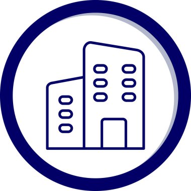 Bina. Web simgesi basit illüstrasyon