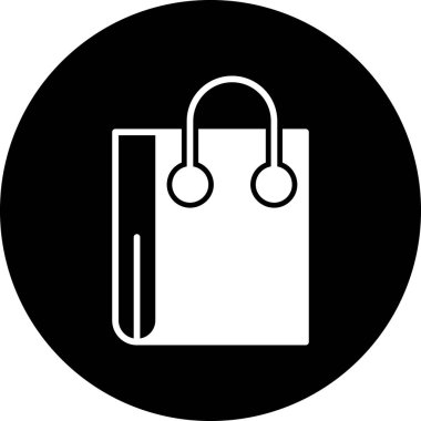 Çanta simgesinin vektör illüstrasyonu