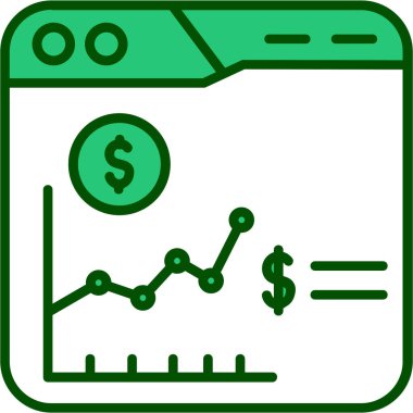 iş grafiği ikon vektör illüstrasyonu