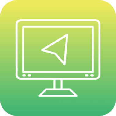 güzel bilgisayar simgesi vektör simgesi