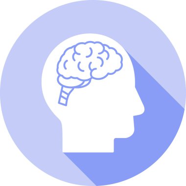 Beyin. Web simgesi basit illüstrasyon