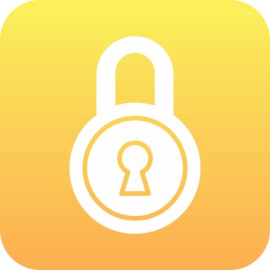 Arkaplanda kilit simgesi izole edildi