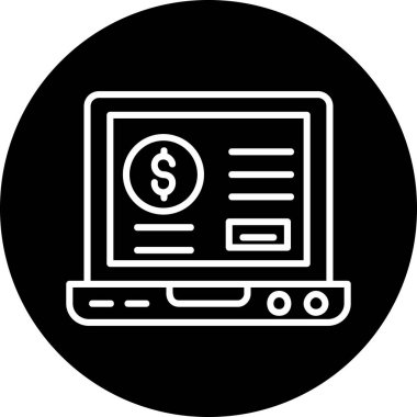 Modern dizüstü bilgisayar simgesinin vektör illüstrasyonu