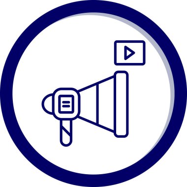 Megafon. Web simgesi basit illüstrasyon