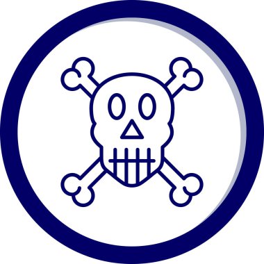 Kafatası. Web simgesi basit illüstrasyon