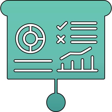 Analiz çizelgesi simgesi - taslak biçimi