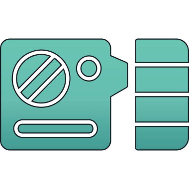 Beyaz üzerine kamera simgelerinin vektör kümesi