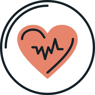 kalp atışı vektör simgesi