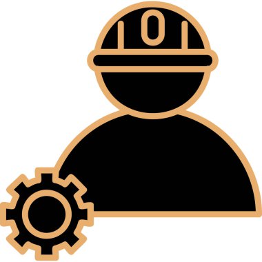 işçi simgesi, vektör illüstrasyonu