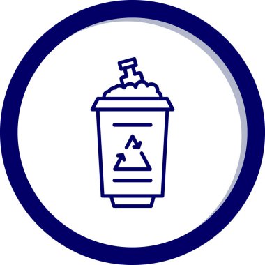 Geri dönüşüm kutusu simgesinin vektör çizimi