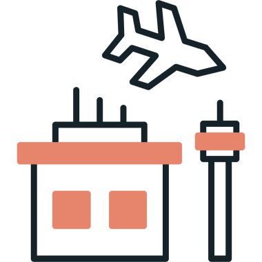 Hava uçağı simgesi taslak biçiminde