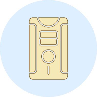 Beyaz ve altın renkli bir ikonun vektör çizimi