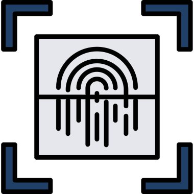 parmak izi ikonu vektör illüstrasyonu