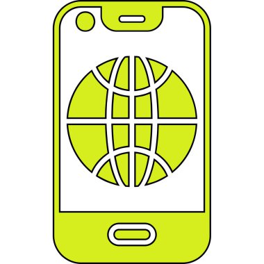 Akıllı telefon, illüstrasyon, beyaz arkaplan üzerindeki vektör