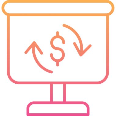 Para için. Web simgesi basit illüstrasyon