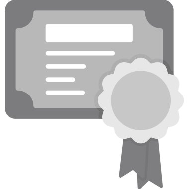 Sertifika ikonu vektör illüstrasyonu