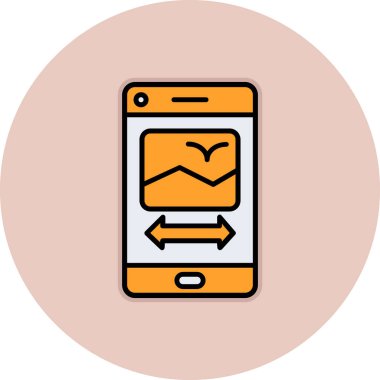 Cep telefonu. Web simgesi basit illüstrasyon