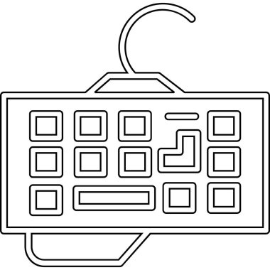Klavye simgesi, vektör illüstrasyonu