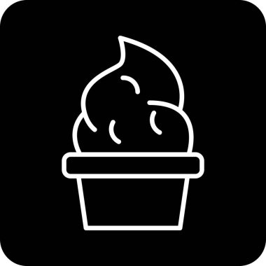 Dondurma simgesinin vektör illüstrasyonu