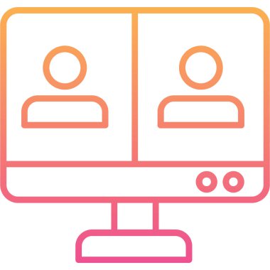 Bir bilgisayarın vektör illüstrasyonu