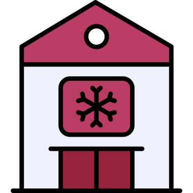 Kış kar ikonu. Web için kar vektörü simgelerinin özet çizimi