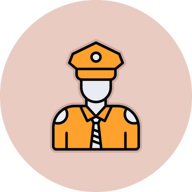 Polis vektör simgesi web ve cep telefonunuz için basit vektör illüstrasyonu