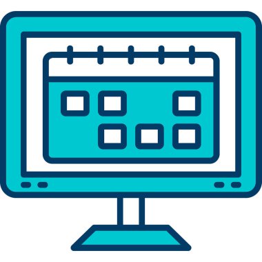 bilgisayar ekran simge vektör çizim