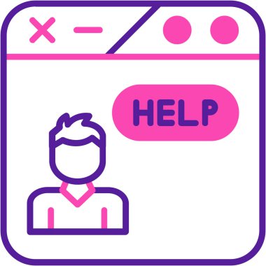 Yardım edin! Web simgesi basit illüstrasyon