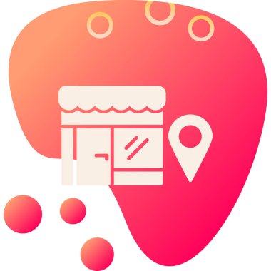 konum haritası konumu simgesi düz biçimli