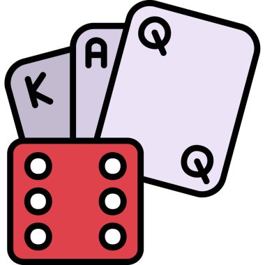 poker. Web simgesi basit illüstrasyon