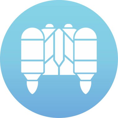 Mavi arkaplan simgesinin vektör illüstrasyonu