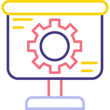 Geliştirme ve vektör illüstrasyonu için web tasarım simgesi