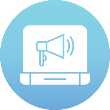 Megafon. Web simgesi basit illüstrasyon