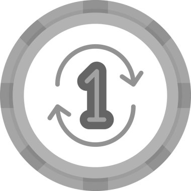 Tek izole edilmiş madeni para simgesinin vektör çizimi