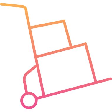 Alışveriş arabası simgesi, vektör illüstrasyonu