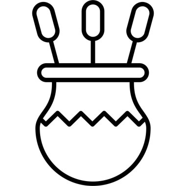 tencere mutfak simgesini ana hatlarıyla pişirme