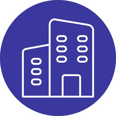 Modern bir binanın vektör çizimi