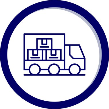 trend biçimli dağıtım simgesi izole edilmiş arkaplan