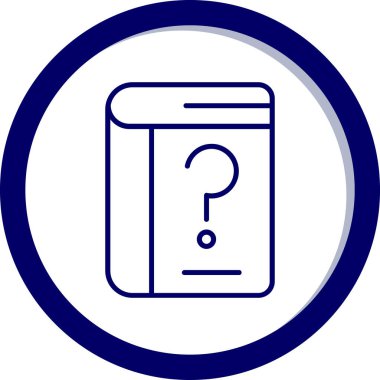 Soru kitabı simgesi, vektör illüstrasyonu