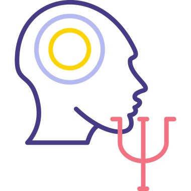 Beyin. Web simgesi basit illüstrasyon